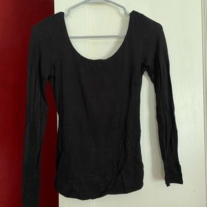 Black long sleeve w/ cross back